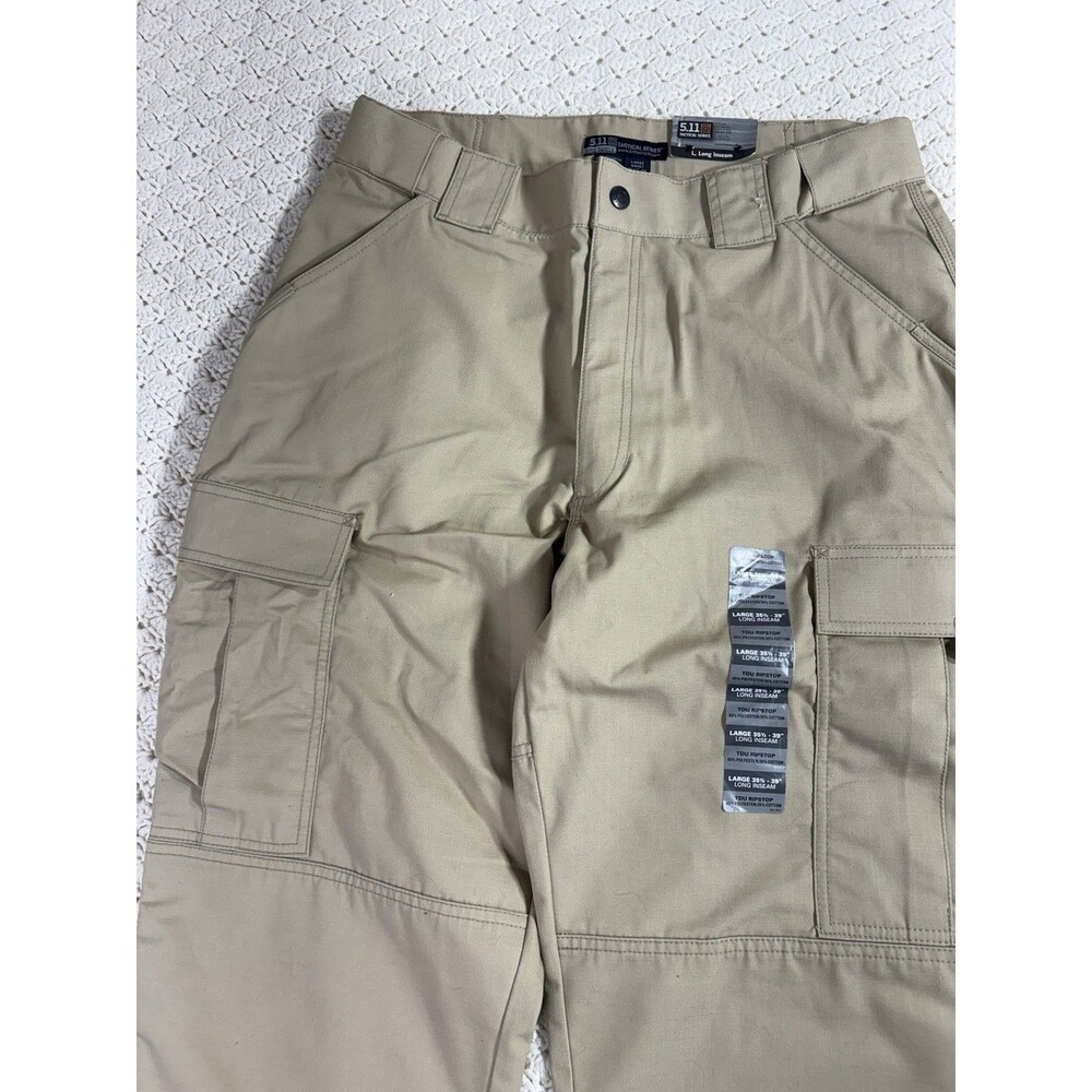 NWT Men's 5.11 Tactical TDU Ripstop Cargo Pants 35.5 X 39 Long Khaki